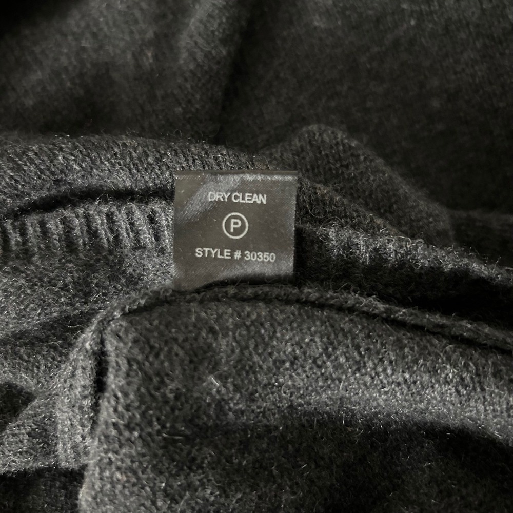 360 Cashmere Daniella 100% Cashmere Long Sleeve V-Back Sweater Dress Gray Small - Picture 9 of 9